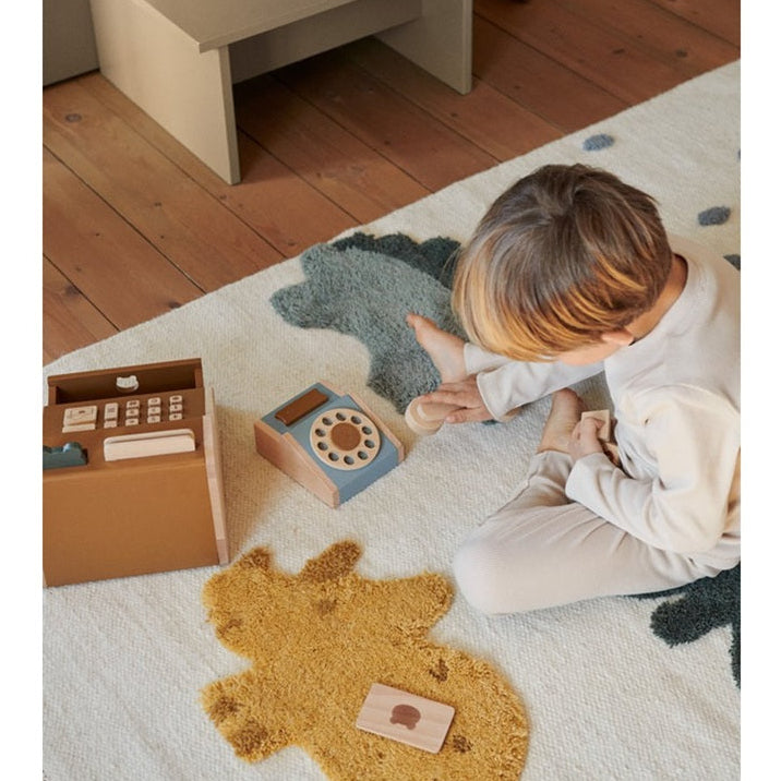 Liewood Selma Wooden Toy Classic Phone - Blue Fog