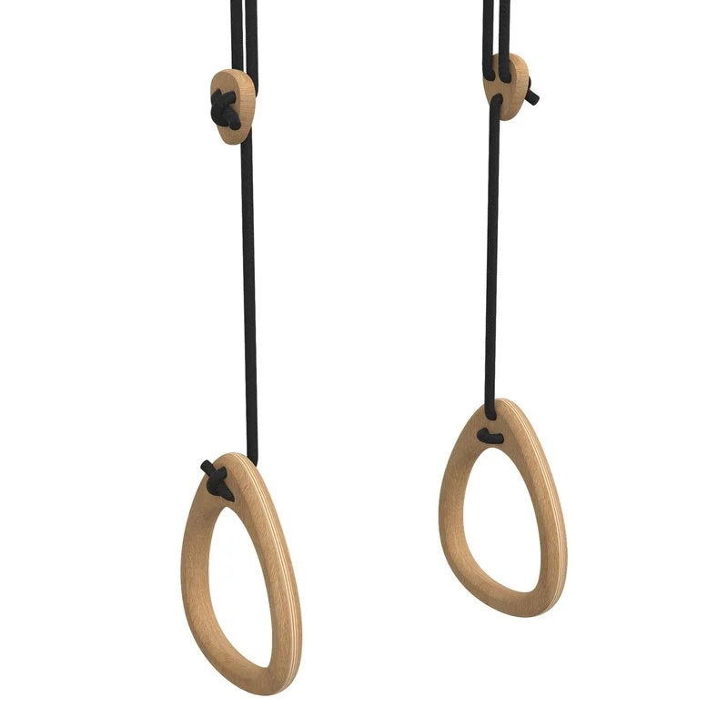 Lillagunga Wooden Indoor Gymnastic Rings - Oak