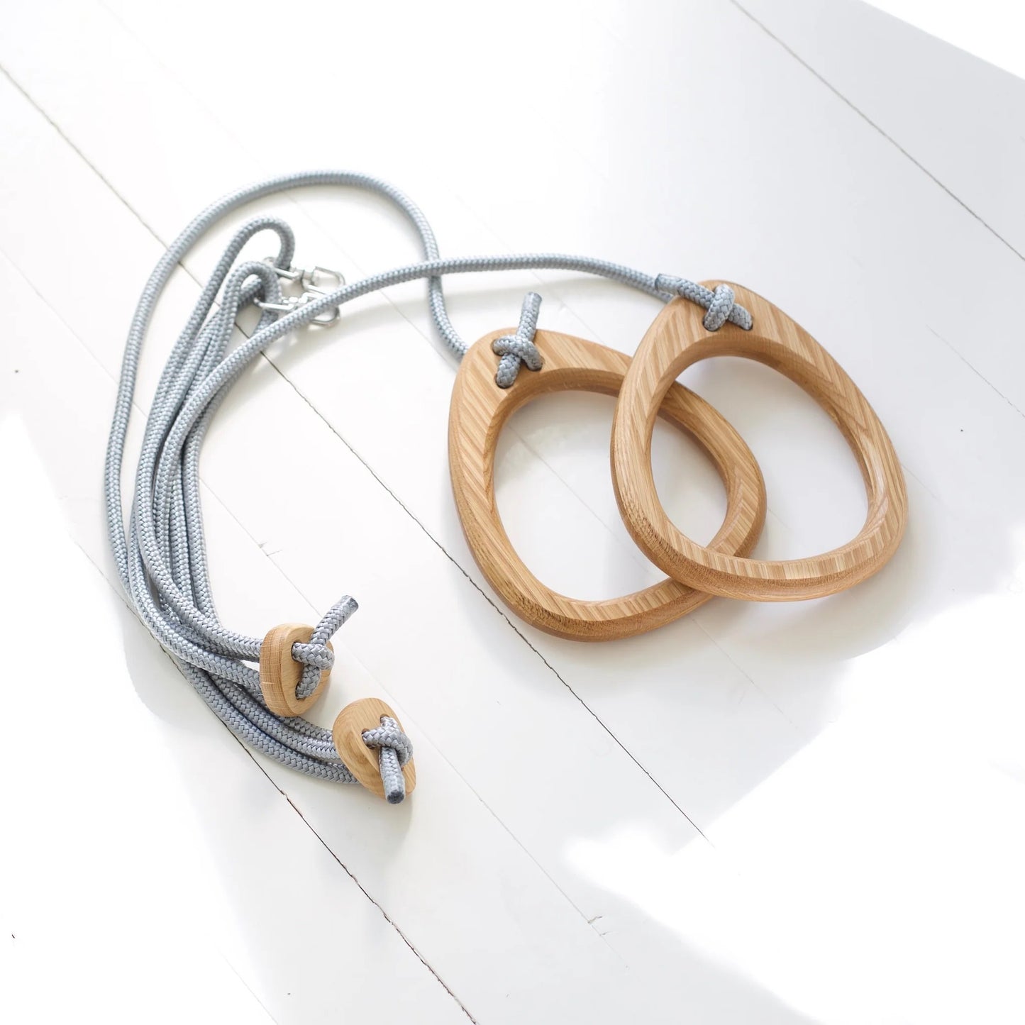 Lillagunga Wooden Indoor Gymnastic Rings - Oak