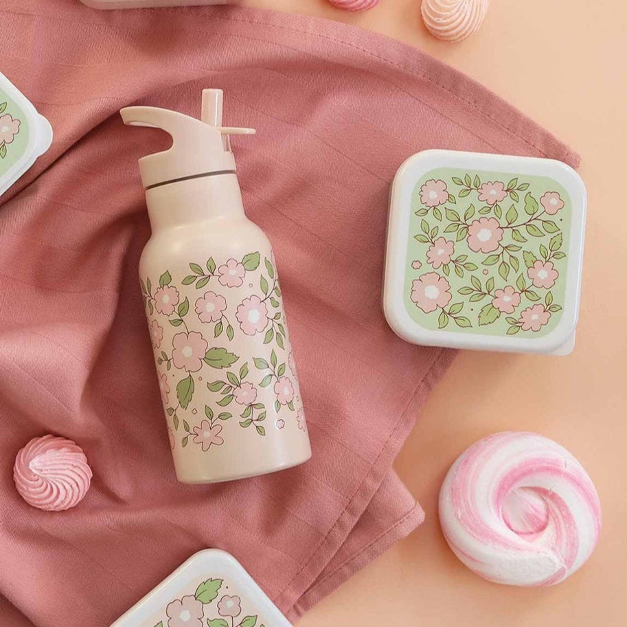 A Little Lovely Company Stainless Steel Drinks Bottle - 350ml - Blossom Pink