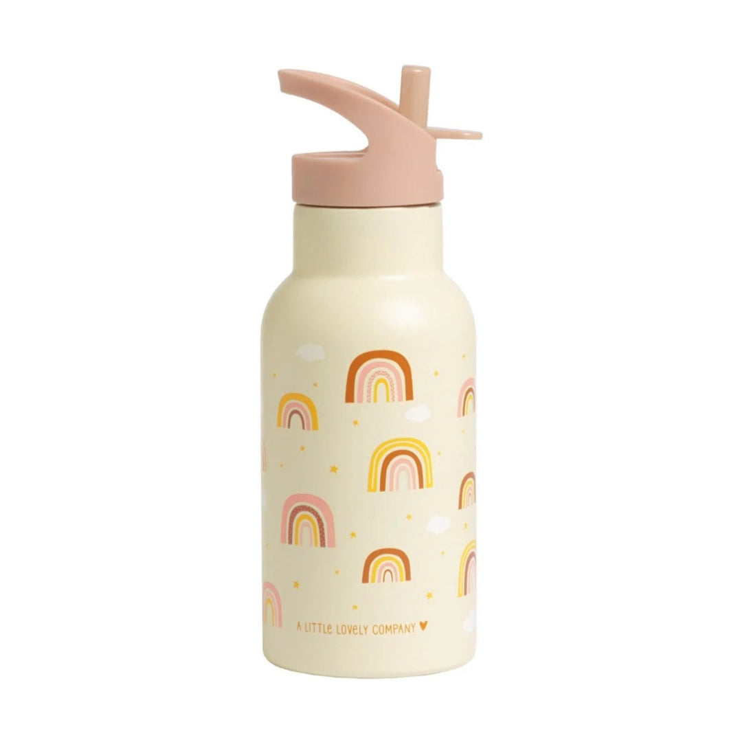 A Little Lovely Company Stainless Steel Drinks Bottle - 350ml - Rainbows