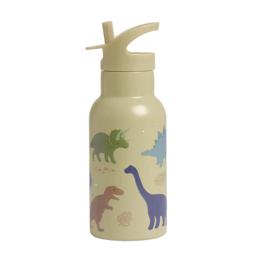 A Little Lovely Company Stainless Steel Drinks Bottle - 350ml - Dinosaurs
