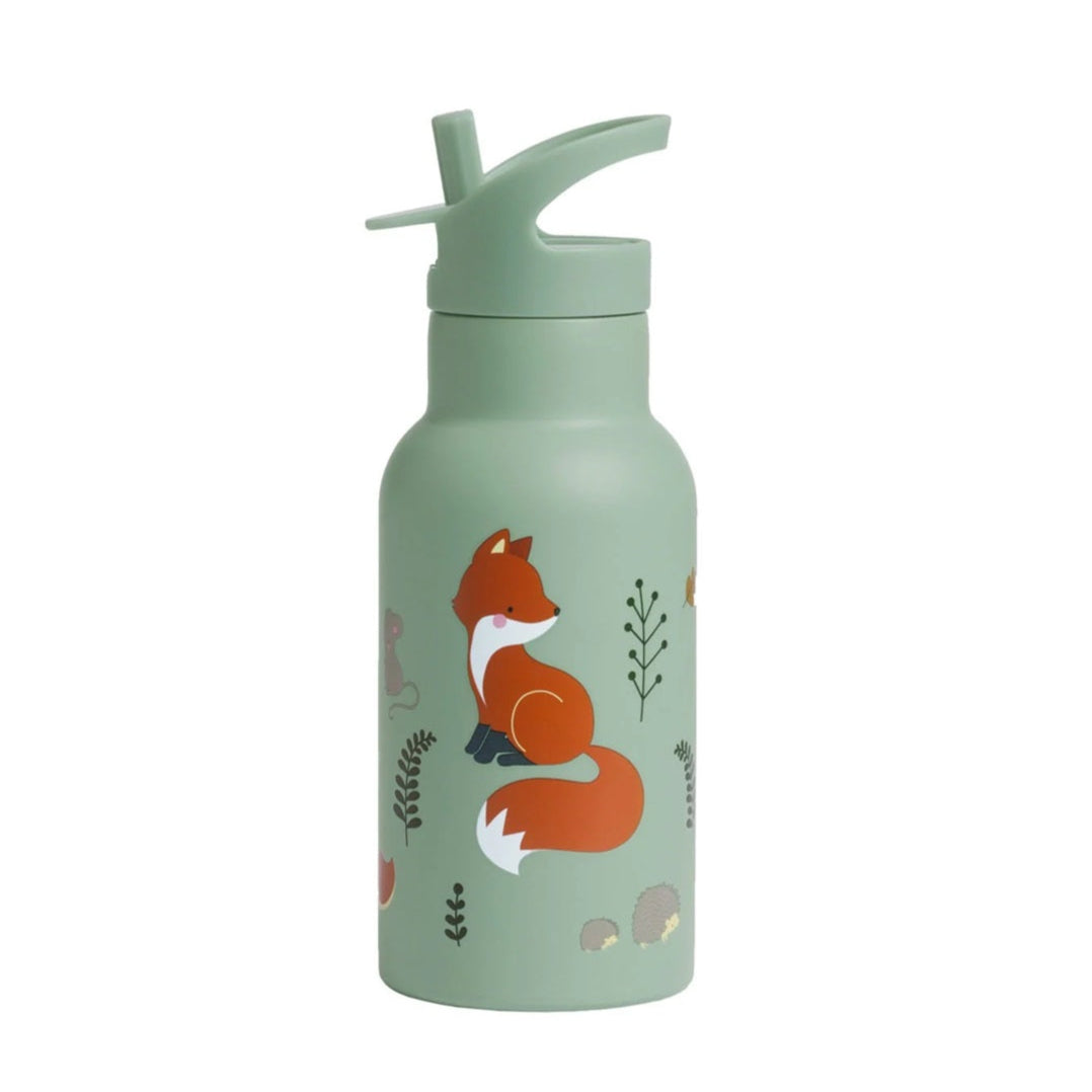 A Little Lovely Company Stainless Steel Drinks Bottle - 350ml - Forest Friends