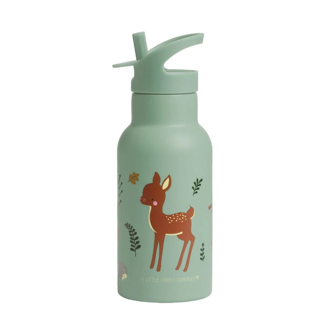 A Little Lovely Company Stainless Steel Drinks Bottle - 350ml - Forest Friends