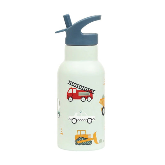 A Little Lovely Company Stainless Steel Drinks Bottle - 350ml - Vehicles