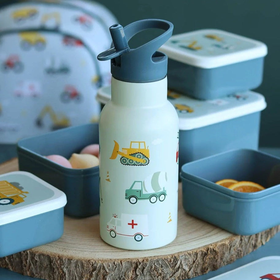 A Little Lovely Company Stainless Steel Drinks Bottle - 350ml - Vehicles