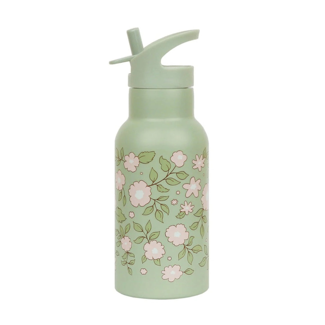 A Little Lovely Company Stainless Steel Drinks Bottle - 350ml - Blossom Sage