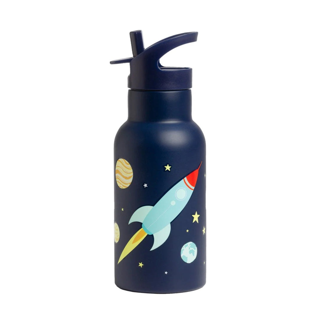 A Little Lovely Company Stainless Steel Drinks Bottle - 350ml - Space