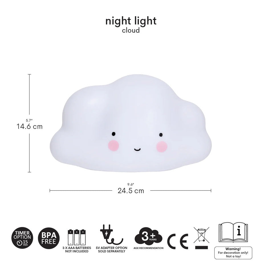 A Little Lovely Company Night Light - Cloud