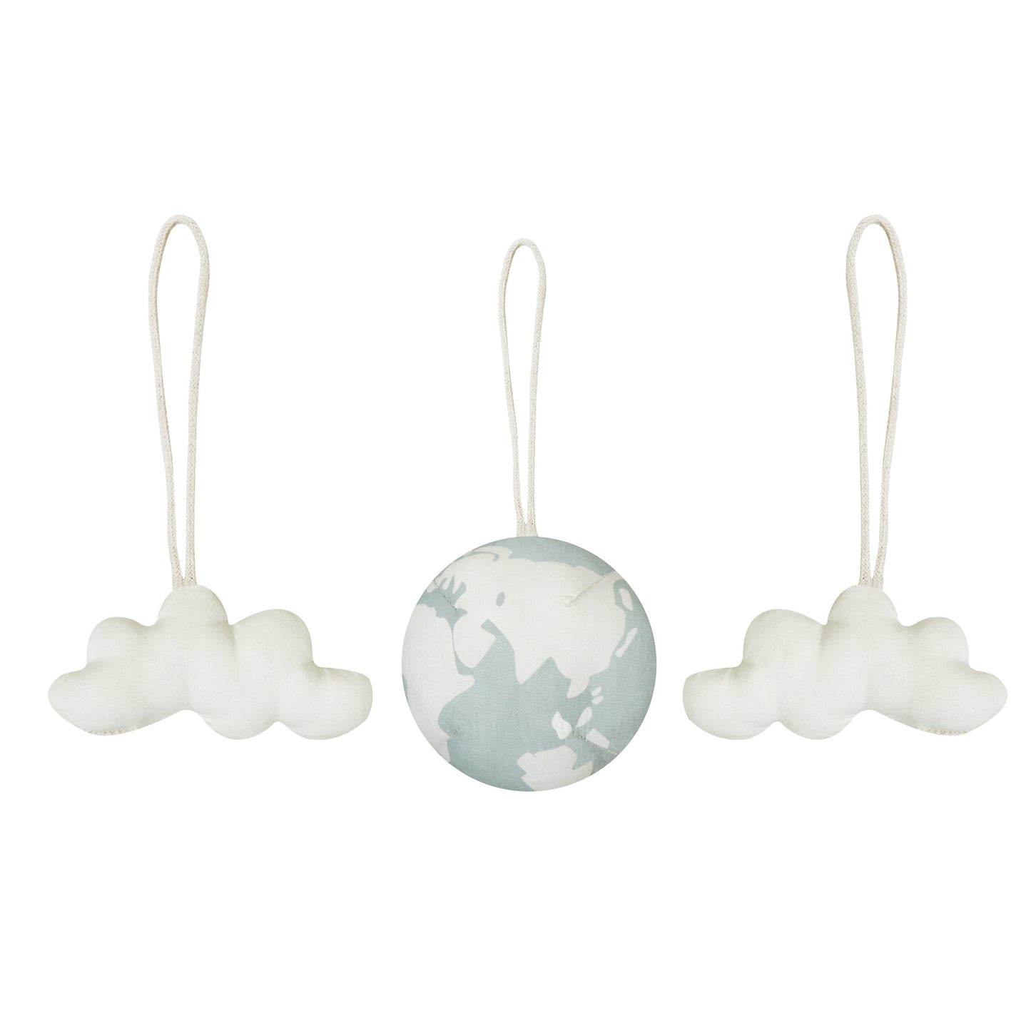 Lorena Canals Set of 3 Baby Gym Rattle Toys - World