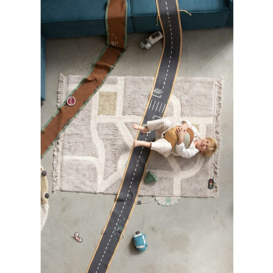 Lorena Canals Ride & Roll Soft Toy - School Bus