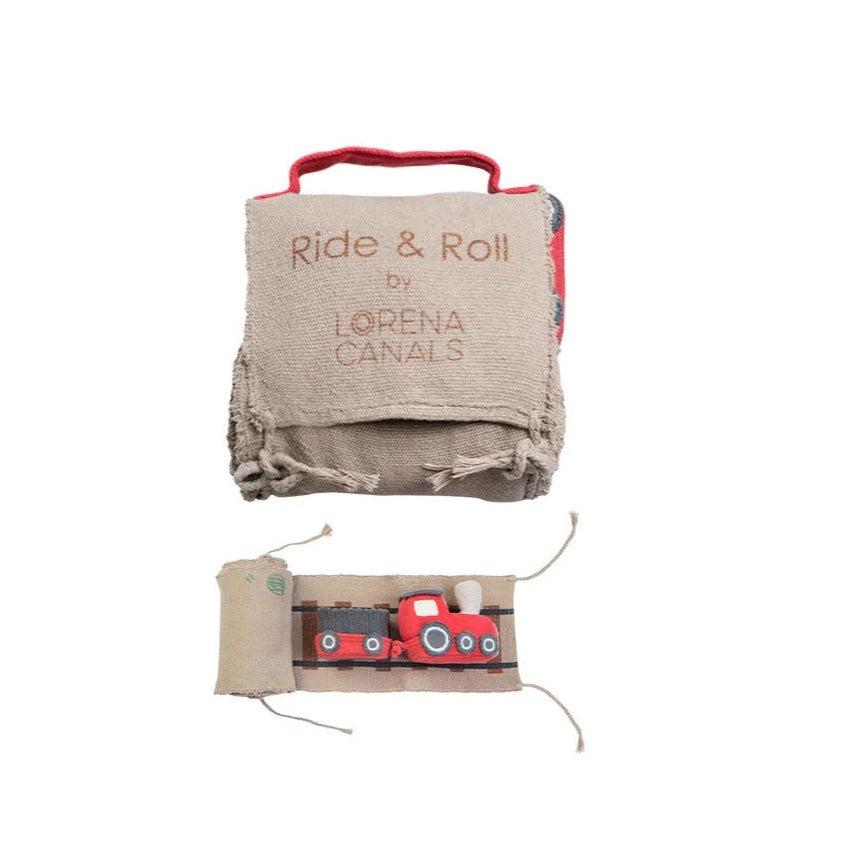 Lorena Canals Ride & Roll Soft Toy - Train