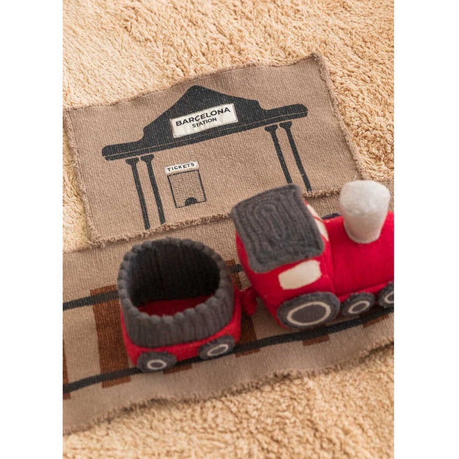 Lorena Canals Ride & Roll Soft Toy - Train