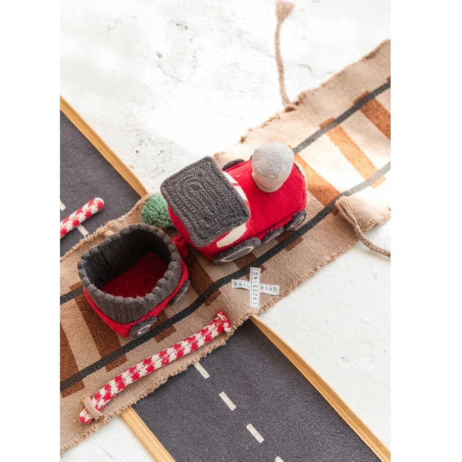 Lorena Canals Ride & Roll Soft Toy - Train