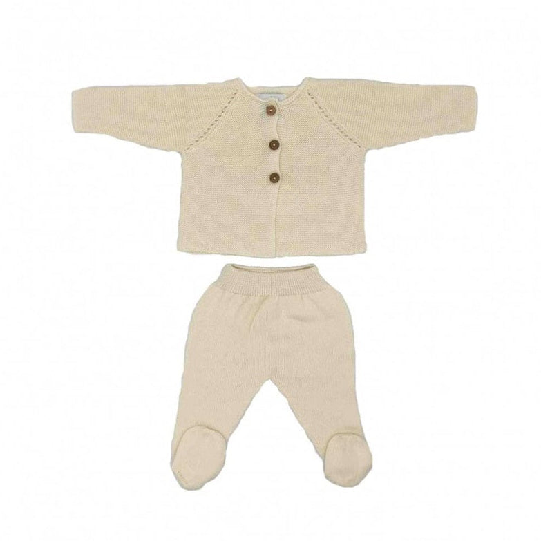 Micu Micu Organic Newborn Baby Set - Links Ecru