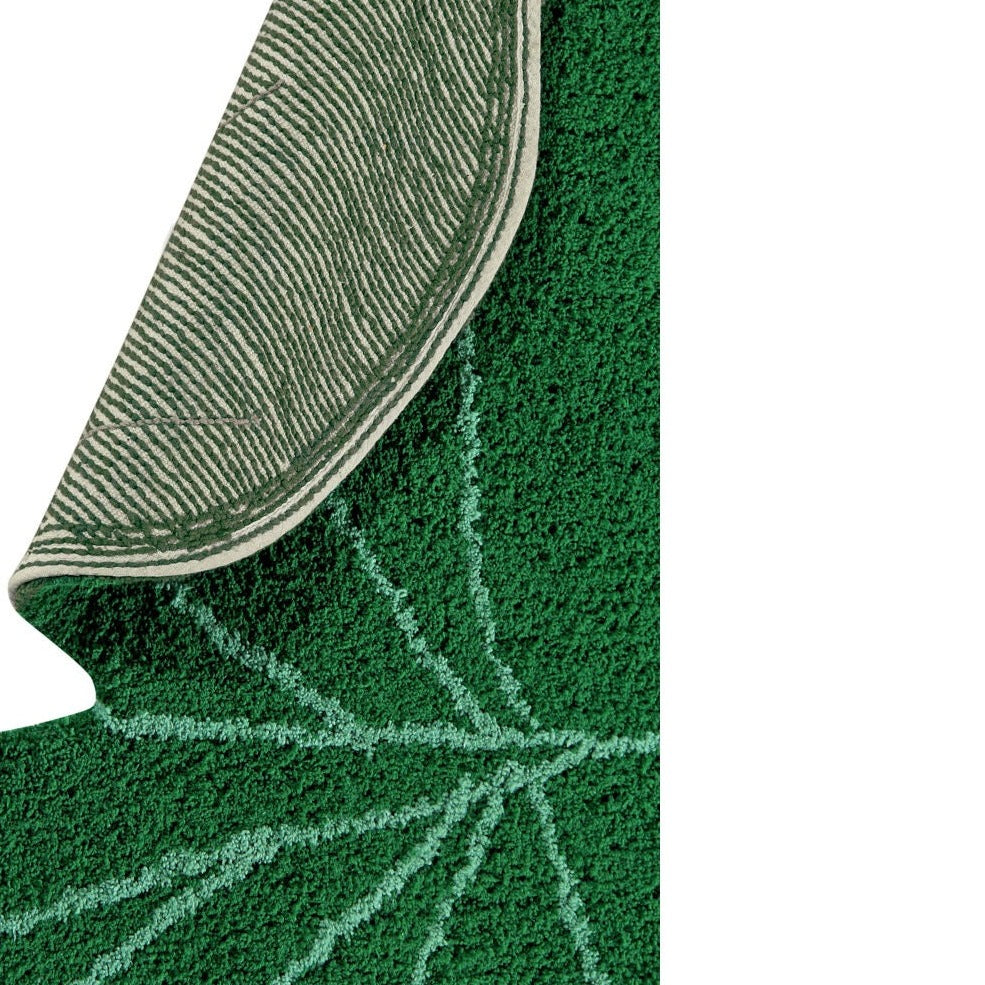 Lorena Canals Washable Rug - Green Monstera Leaf