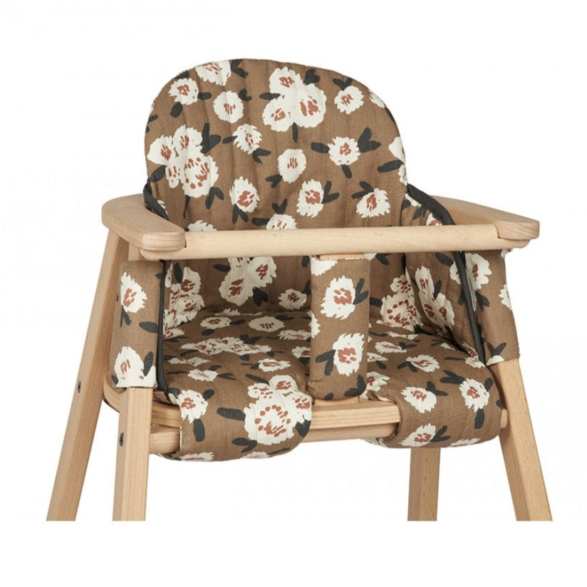 Nobodinoz Growing Green High Chair Cushion - Camellia