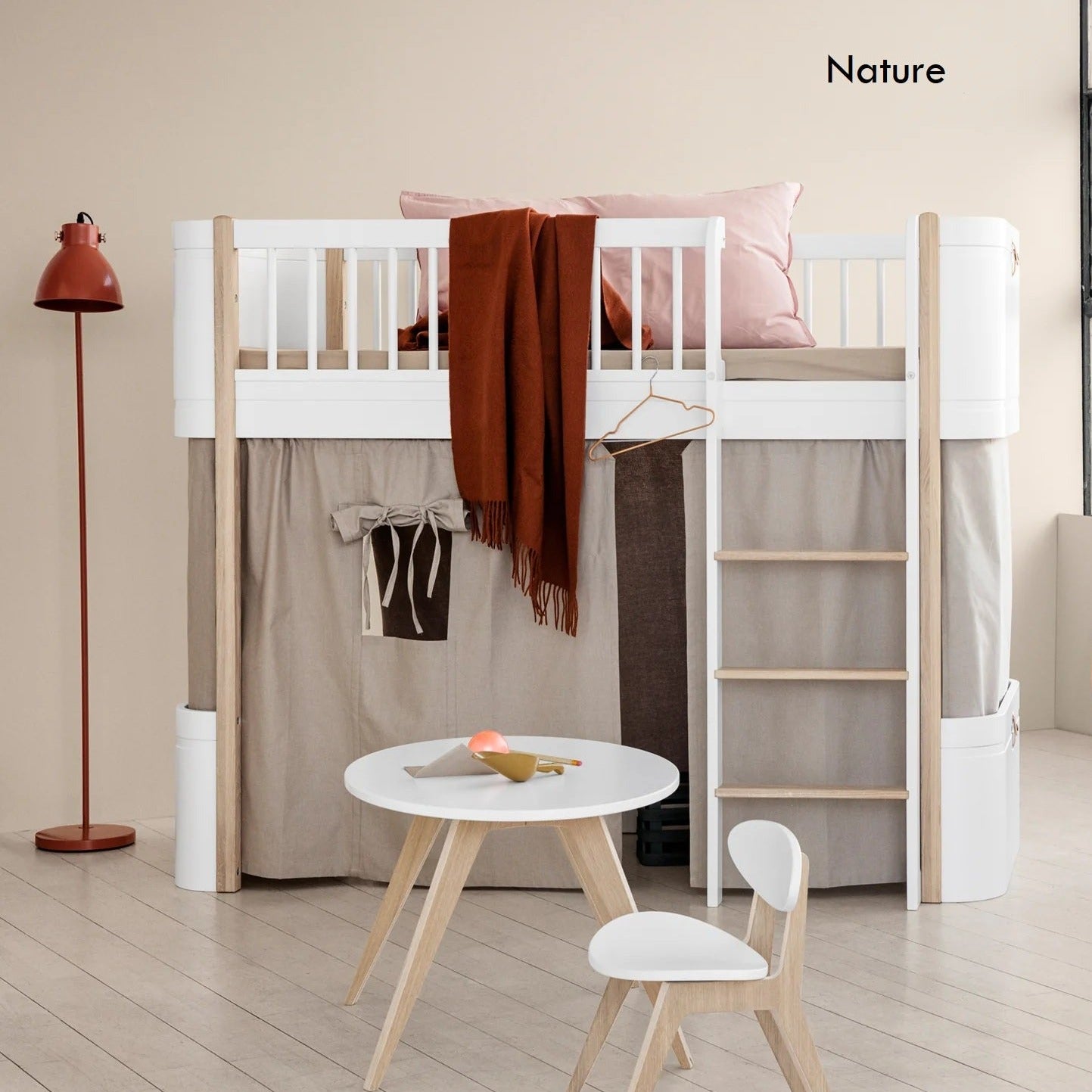 Oliver Furniture Wood Mini+ Low Loft Bed - Oak