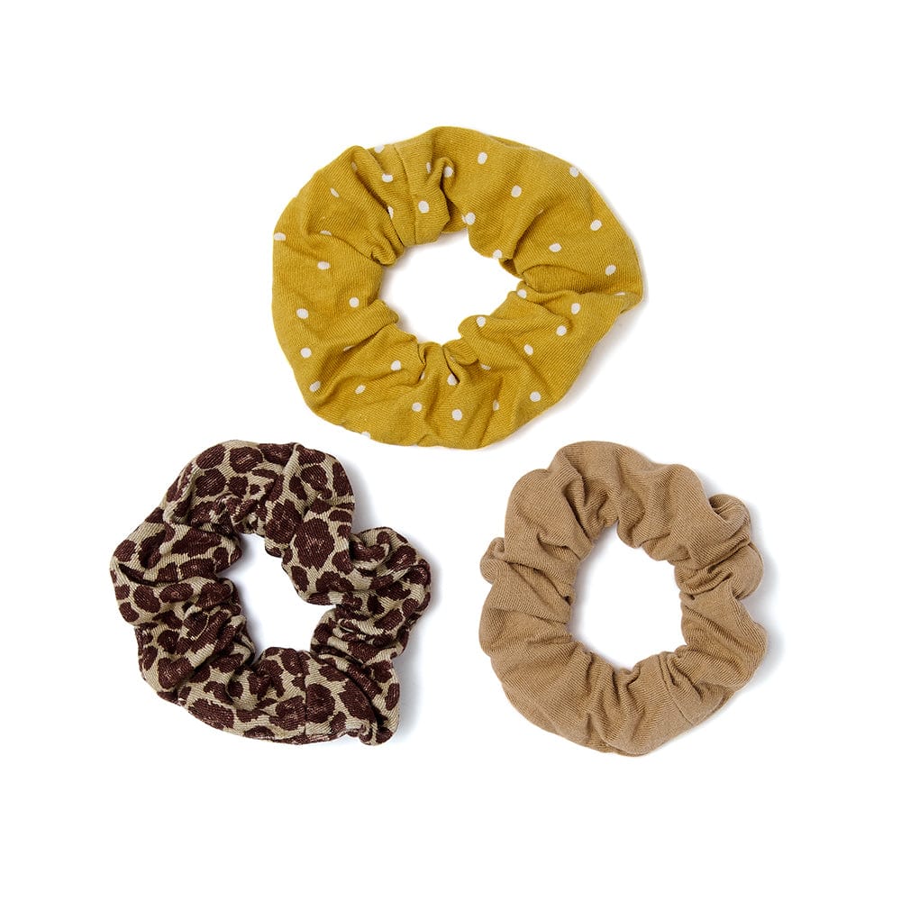 Dotty Dungarees Scrunchies - Leopard Multipack