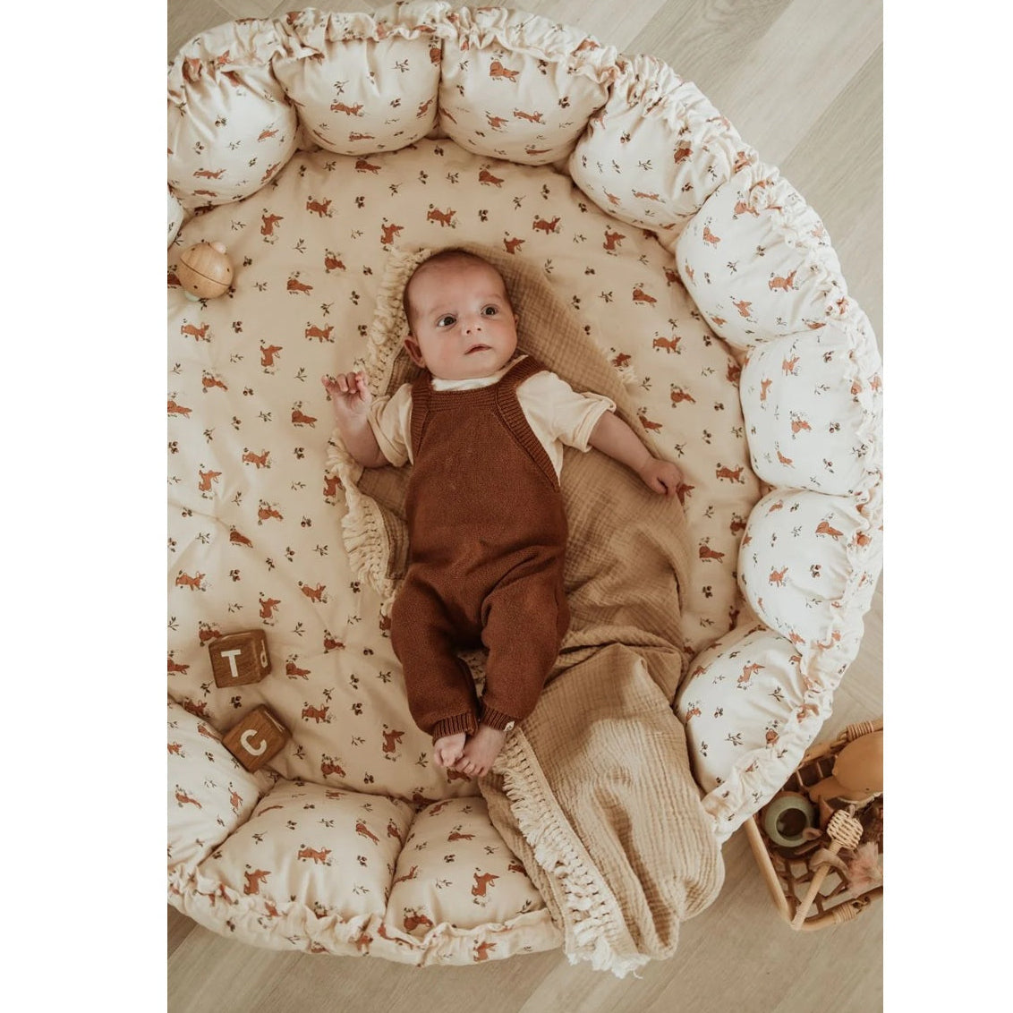 Play & Go Coco Organic Baby Playmat & Cocoon - Rabbit