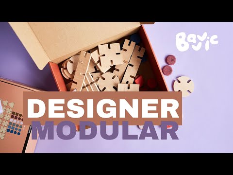 Bavvic Wooden Mini Builder Set - 19 Pcs