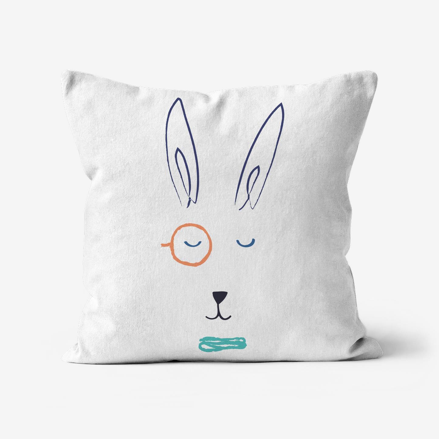 Linen Cushion - White - Hector Hare