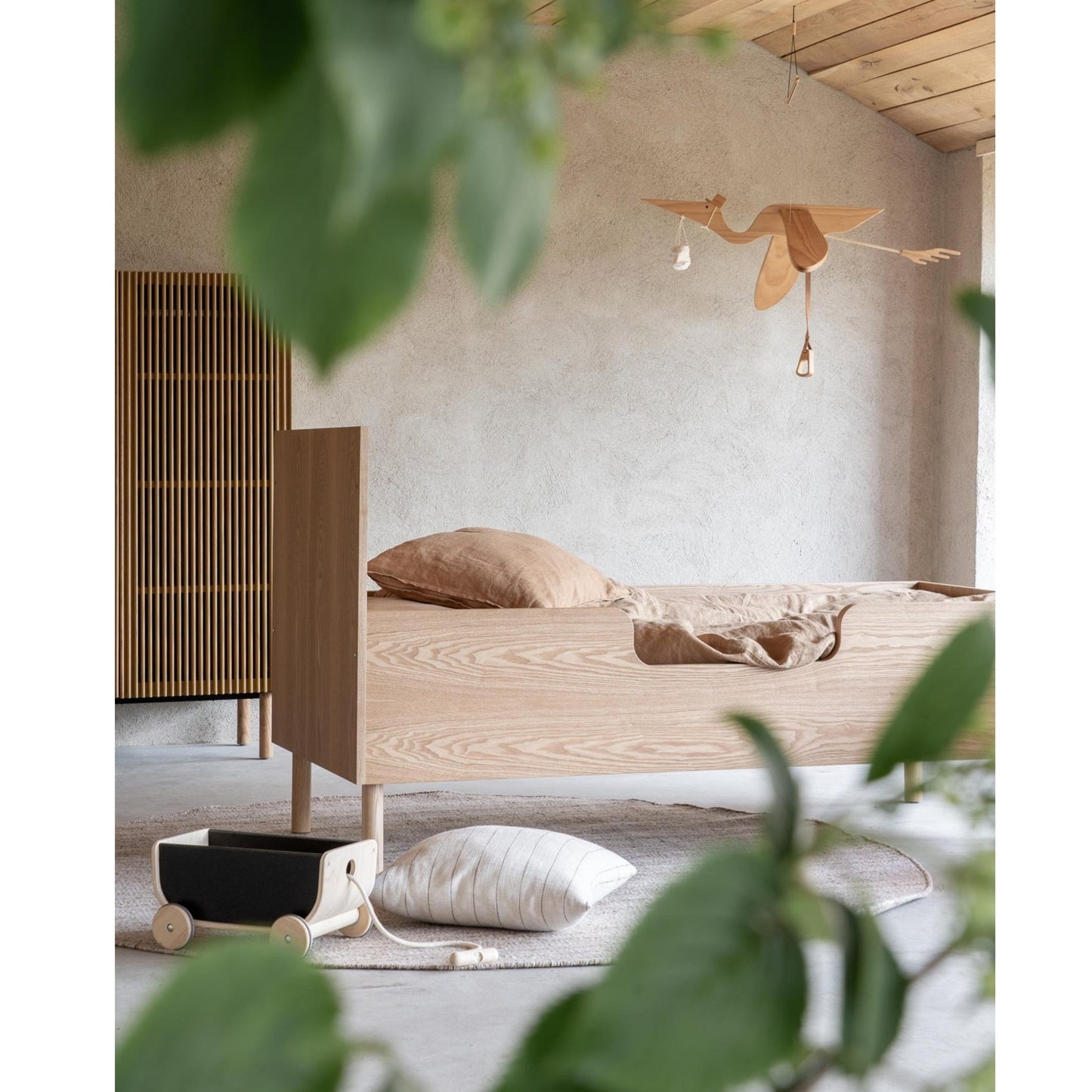 Quax Hai No Ki Cot Bed - 140 x 70cm - Natural Ash