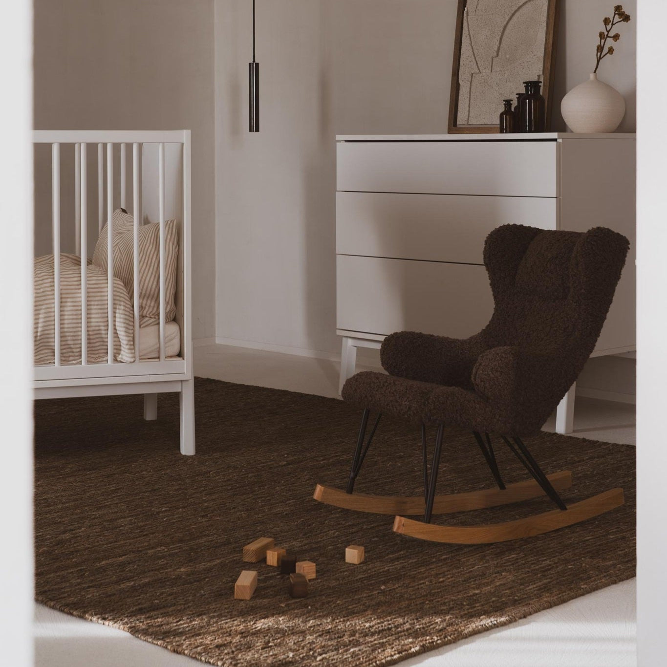 Quax De Luxe Kids Rocking Chair - Teddy/Bison