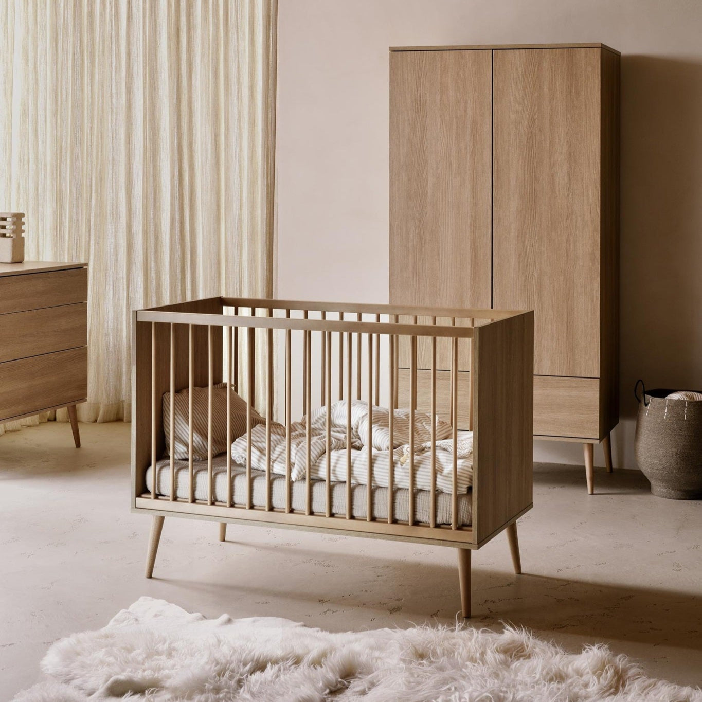 Quax Flow Cot - 120 x 60cm - Honey Ash