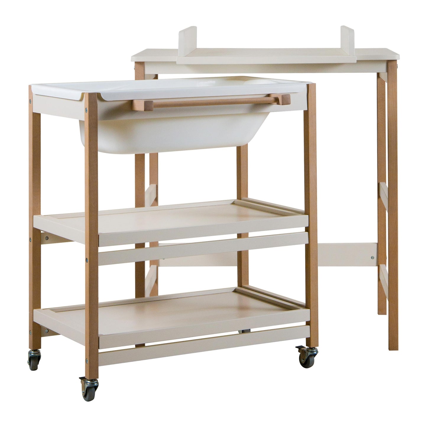 Quax Changing Table with Bath - Clay/Natural