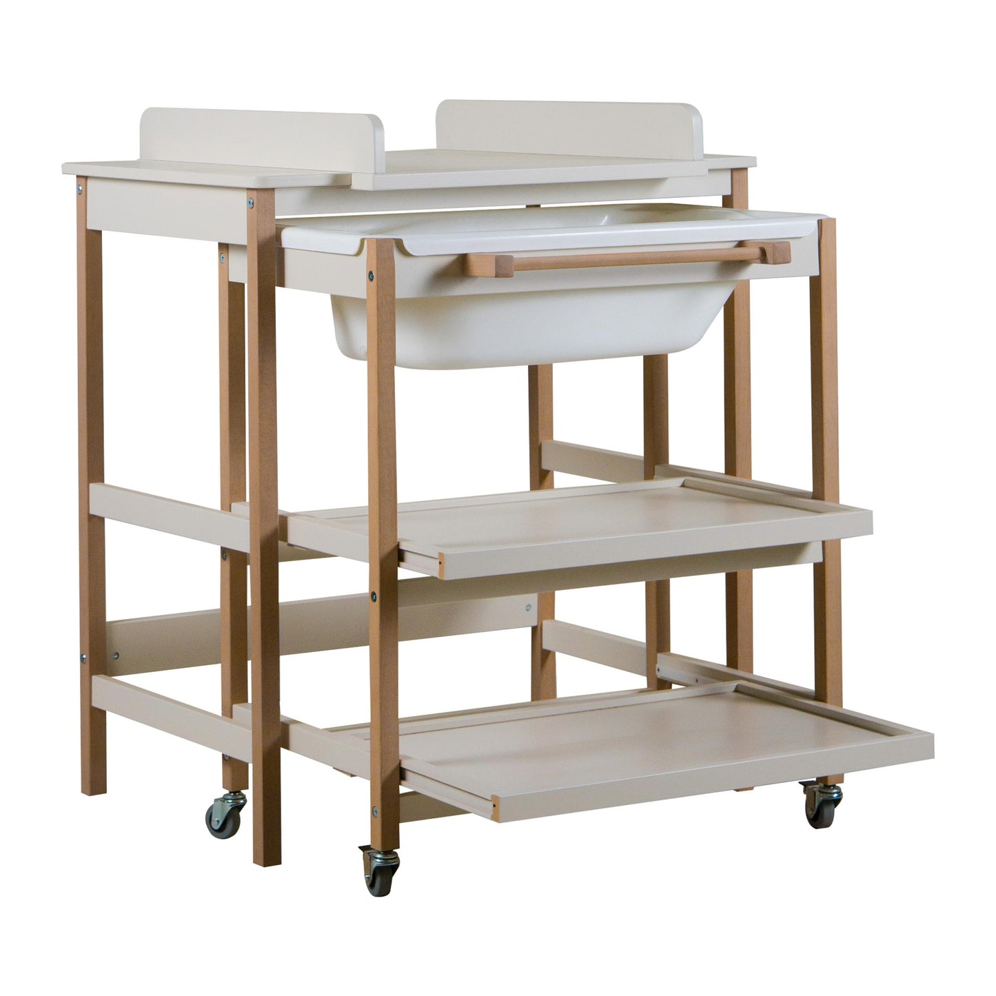 Quax Changing Table with Bath - Clay/Natural