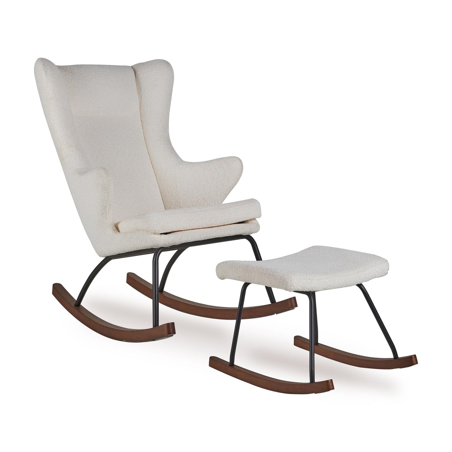Quax De Luxe Adult Rocking Nursing Chair - Teddy/Cream