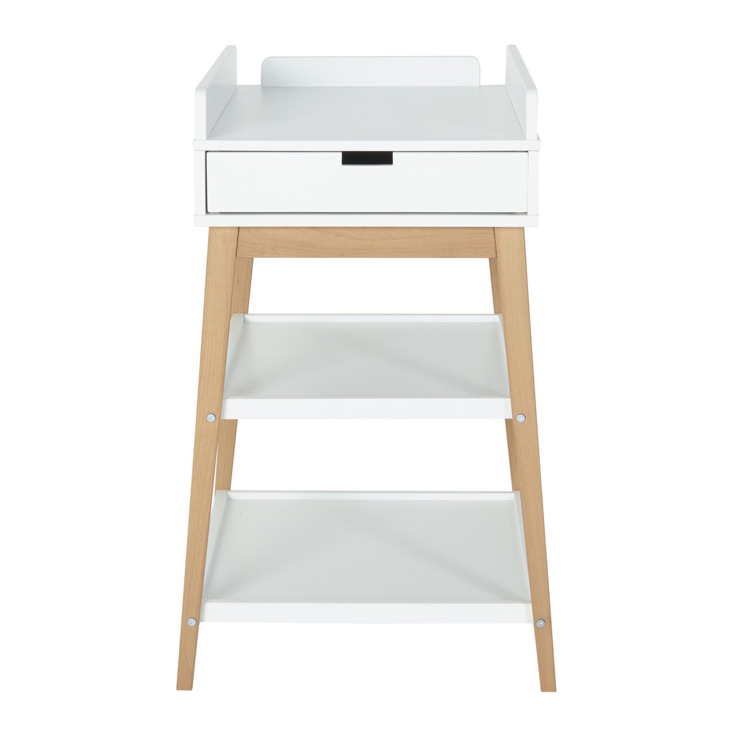 Quax Hip Changing Table with Drawer - White/Natural