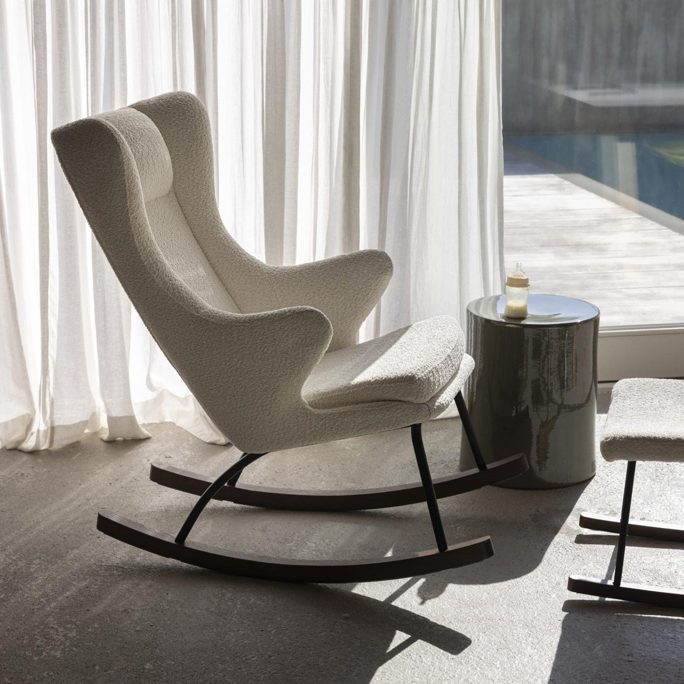 Quax De Luxe Adult Rocking Nursing Chair - Teddy/Cream