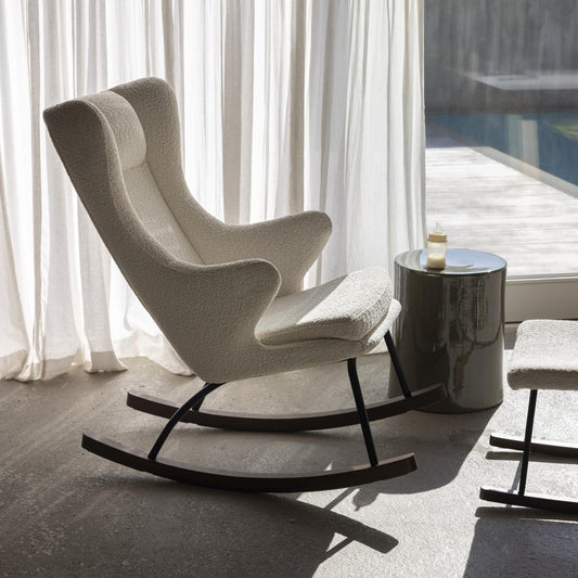 Quax De Luxe Adult Rocking Nursing Chair - Teddy/Cream