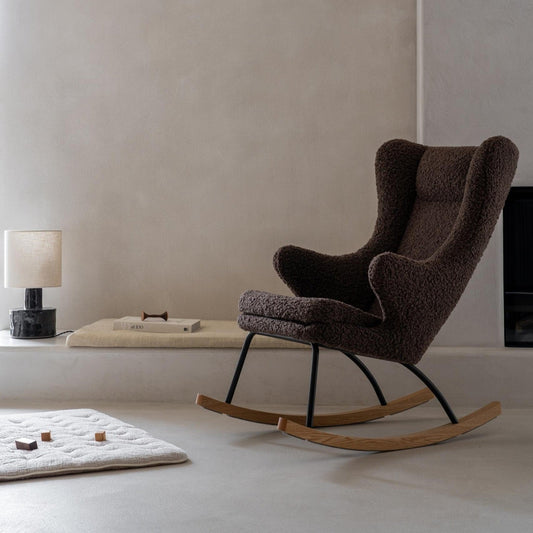 Quax De Luxe Adult Rocking Nursing Chair - Teddy/Bison