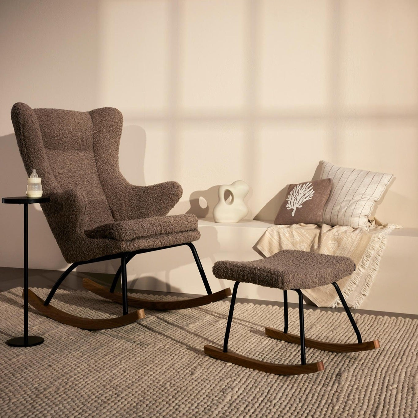 Quax De Luxe Adult Rocking Nursing Chair - Teddy/Bison