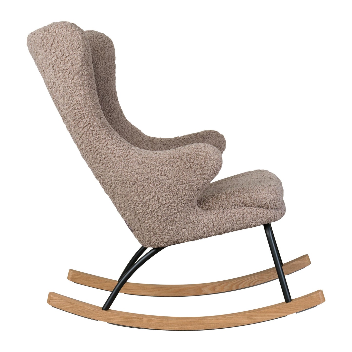 Quax De Luxe Adult Rocking Nursing Chair - Teddy/Stone
