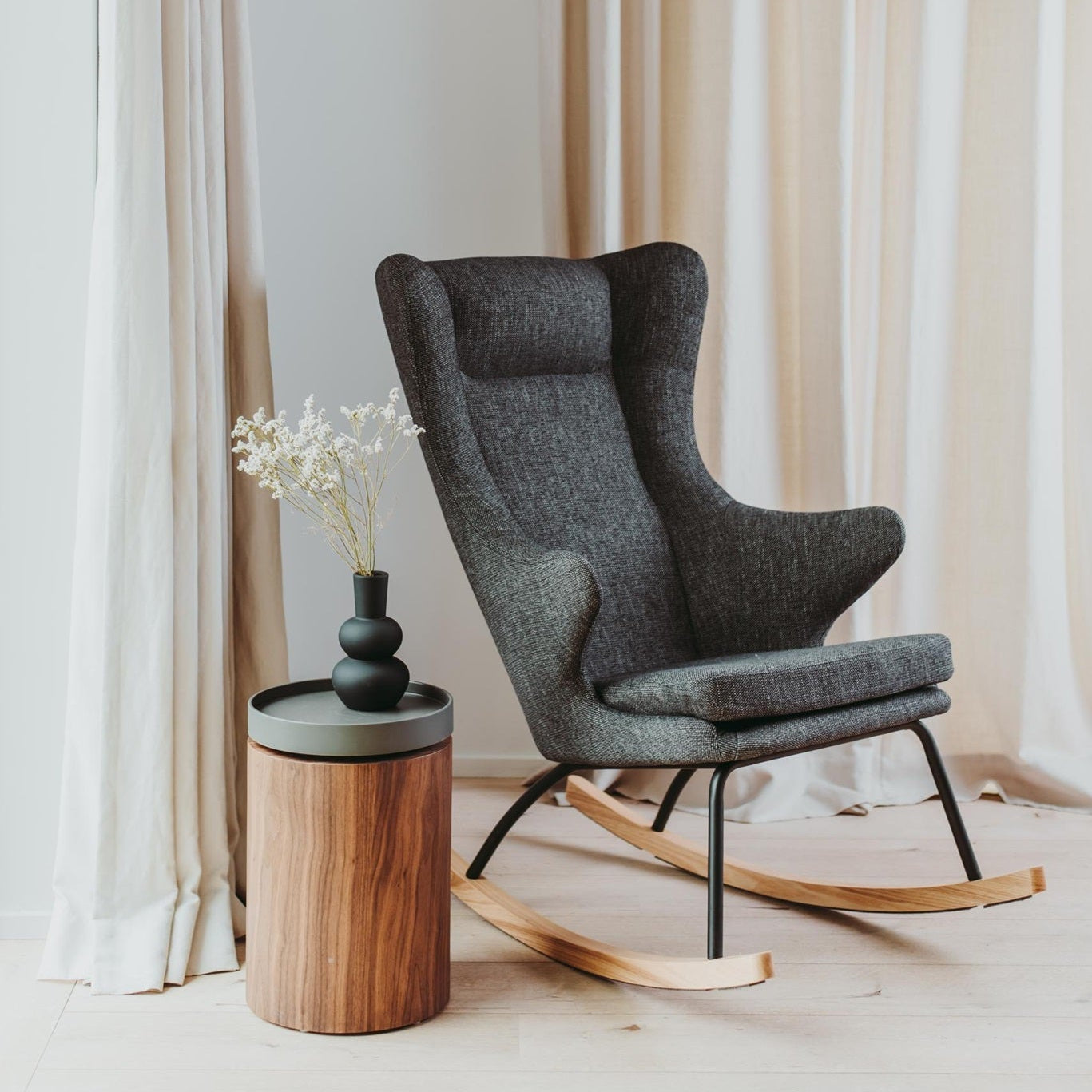 Quax De Luxe Adult Rocking Nursing Chair - Black