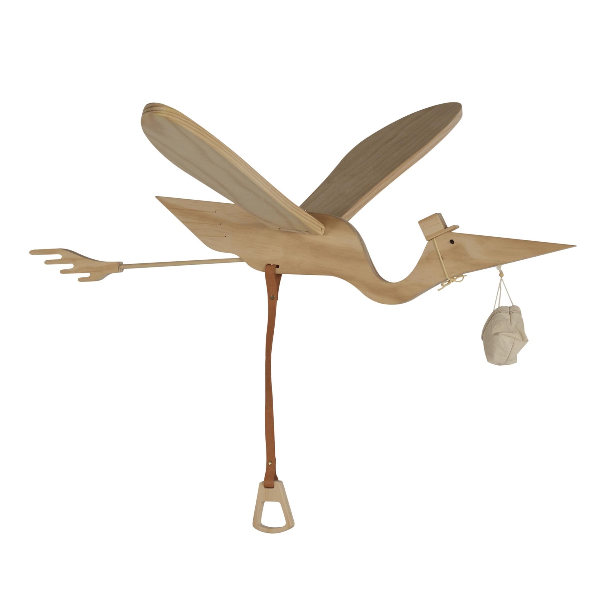 Quax Large Wooden Mobile - Pelican