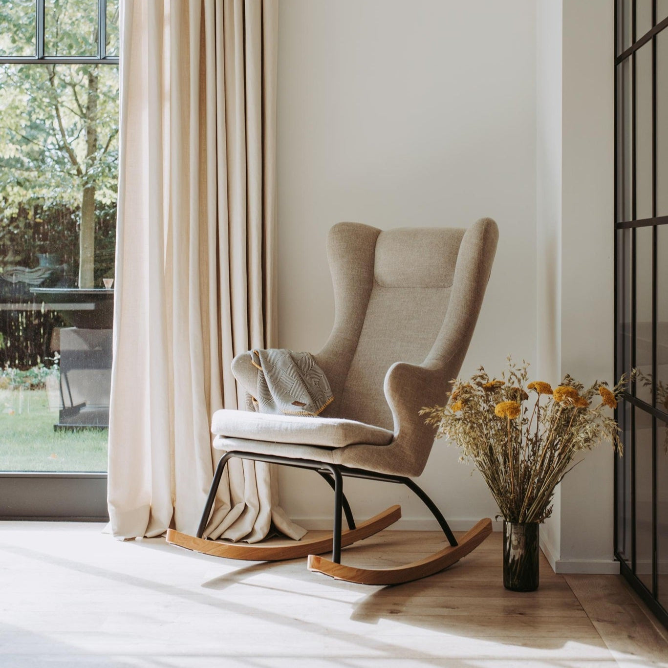 Quax De Luxe Adult Rocking Nursing Chair - Clay
