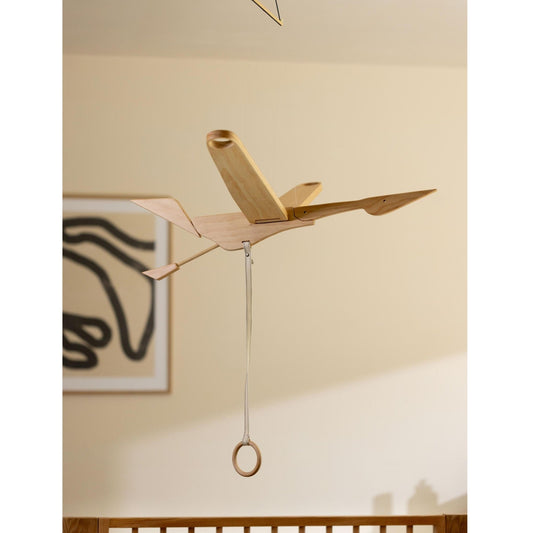 Quax Large Wooden Mobile - Natural Seagull