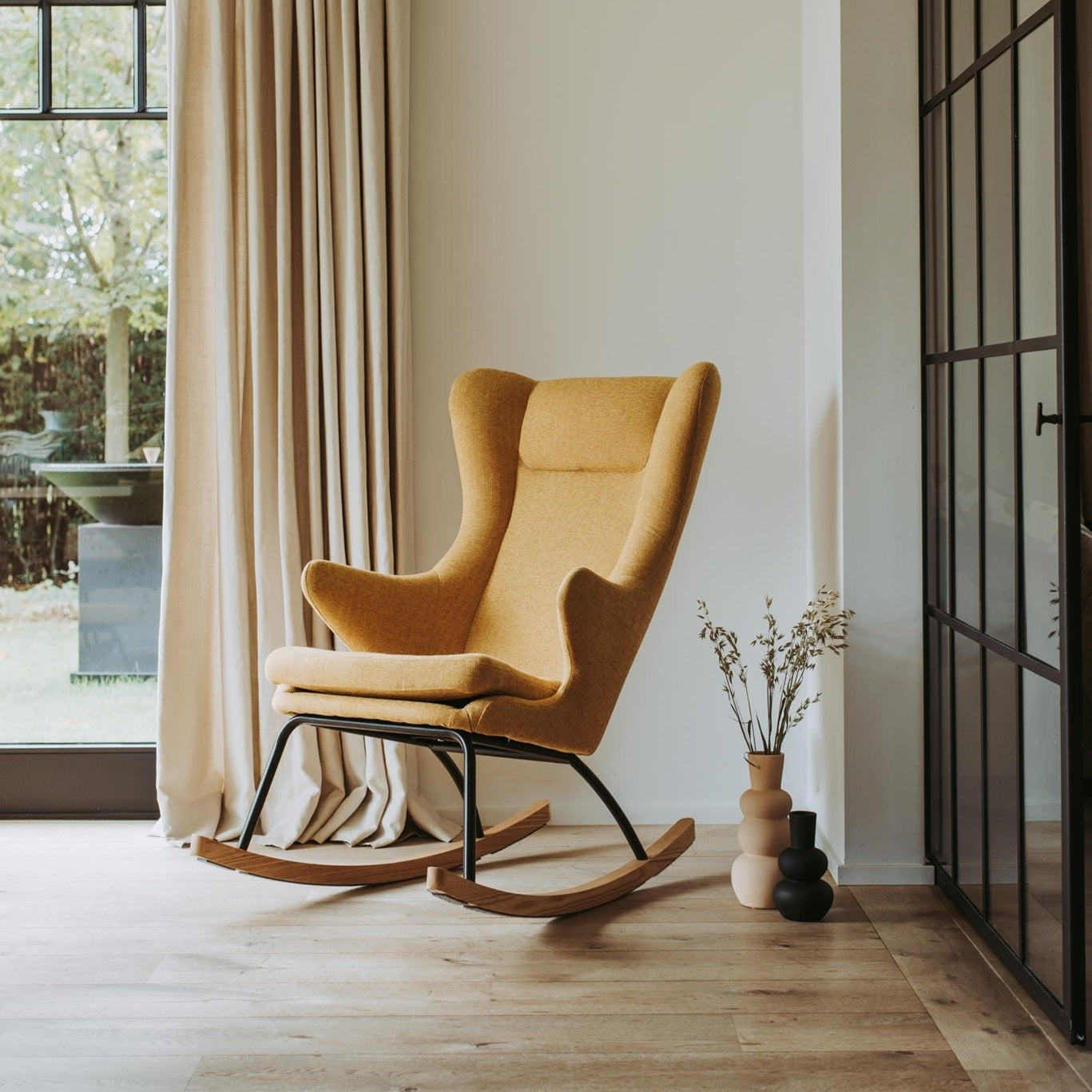 Quax De Luxe Adult Rocking Nursing Chair - Saffron