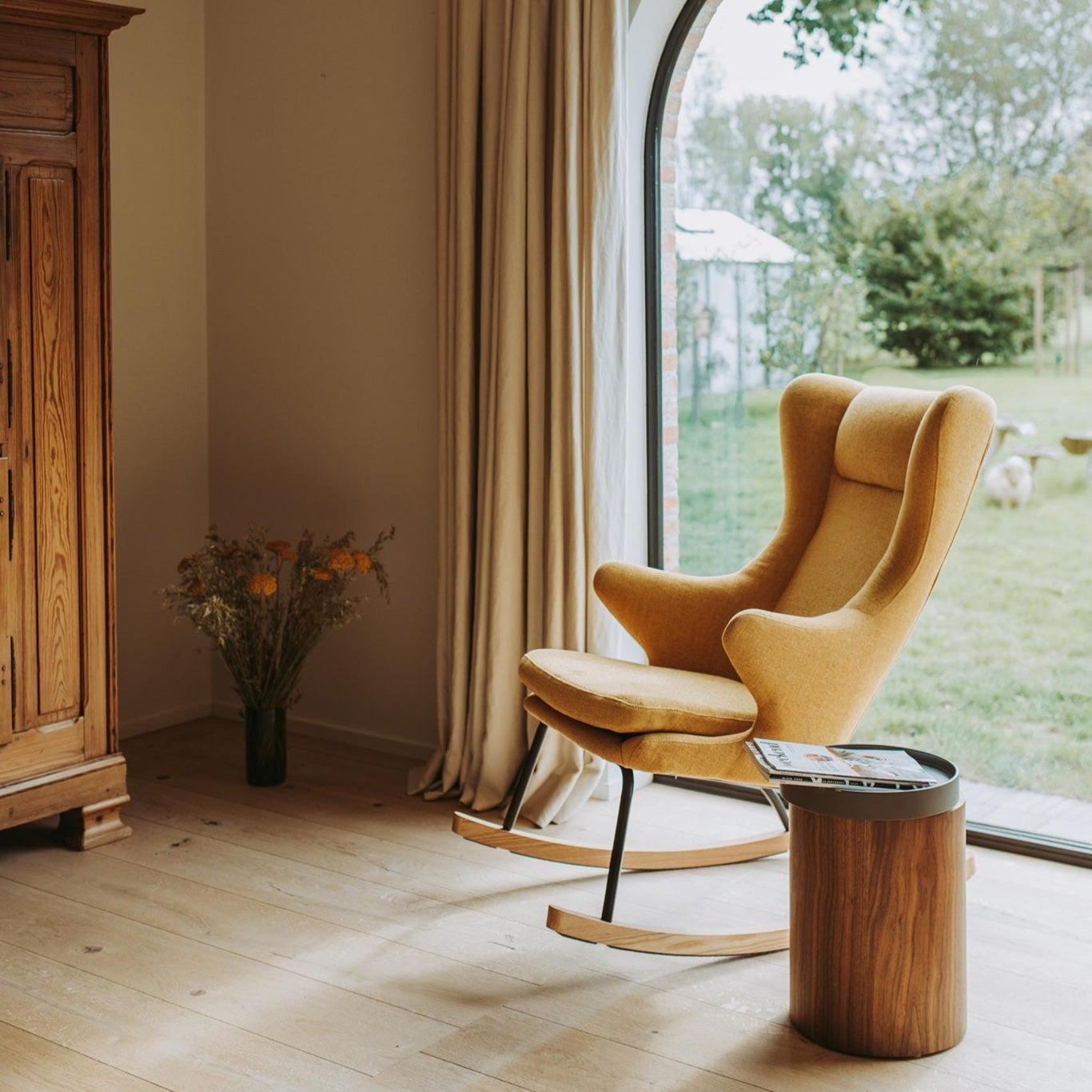 Quax De Luxe Adult Rocking Nursing Chair - Saffron