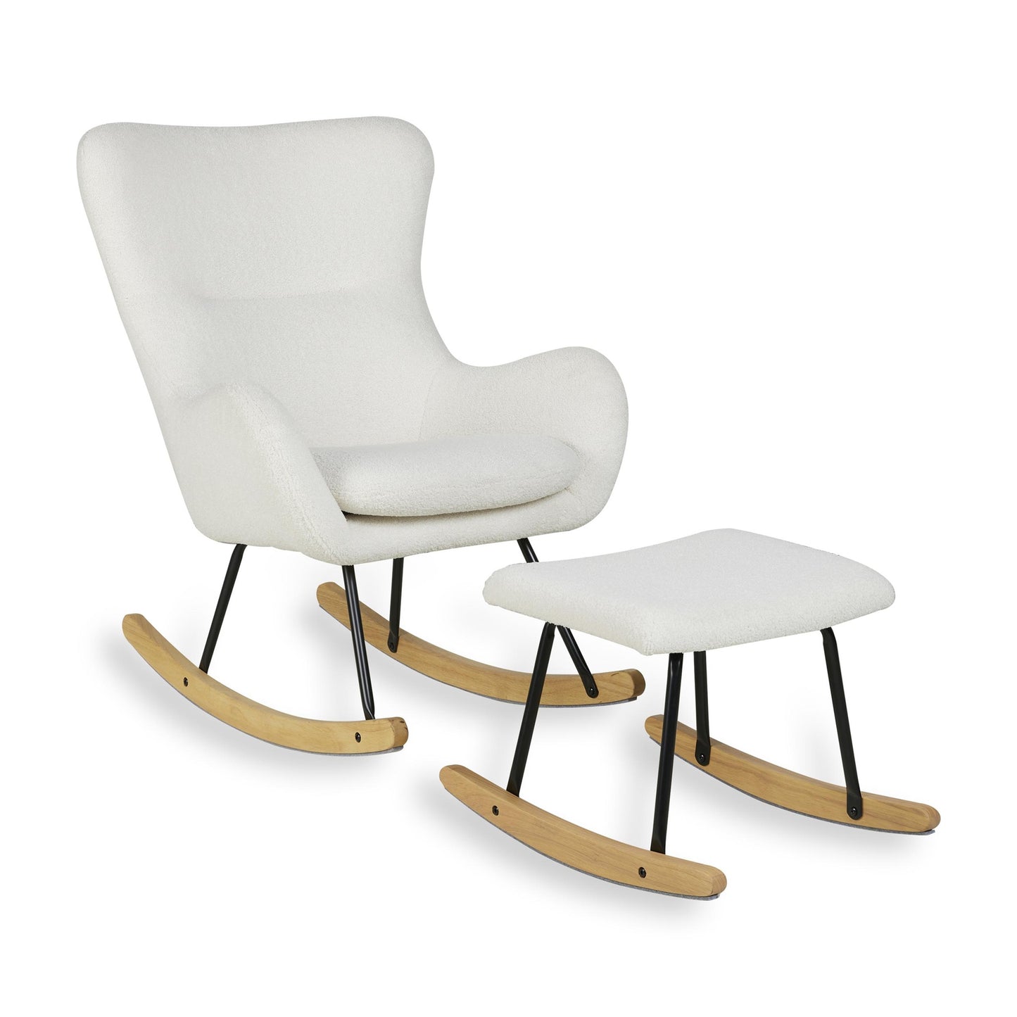 Quax Rocking Nursing Chair Basic - Bouclé/Cream Sheep