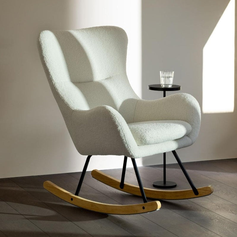 Quax Rocking Nursing Chair Basic - Bouclé/Cream Sheep