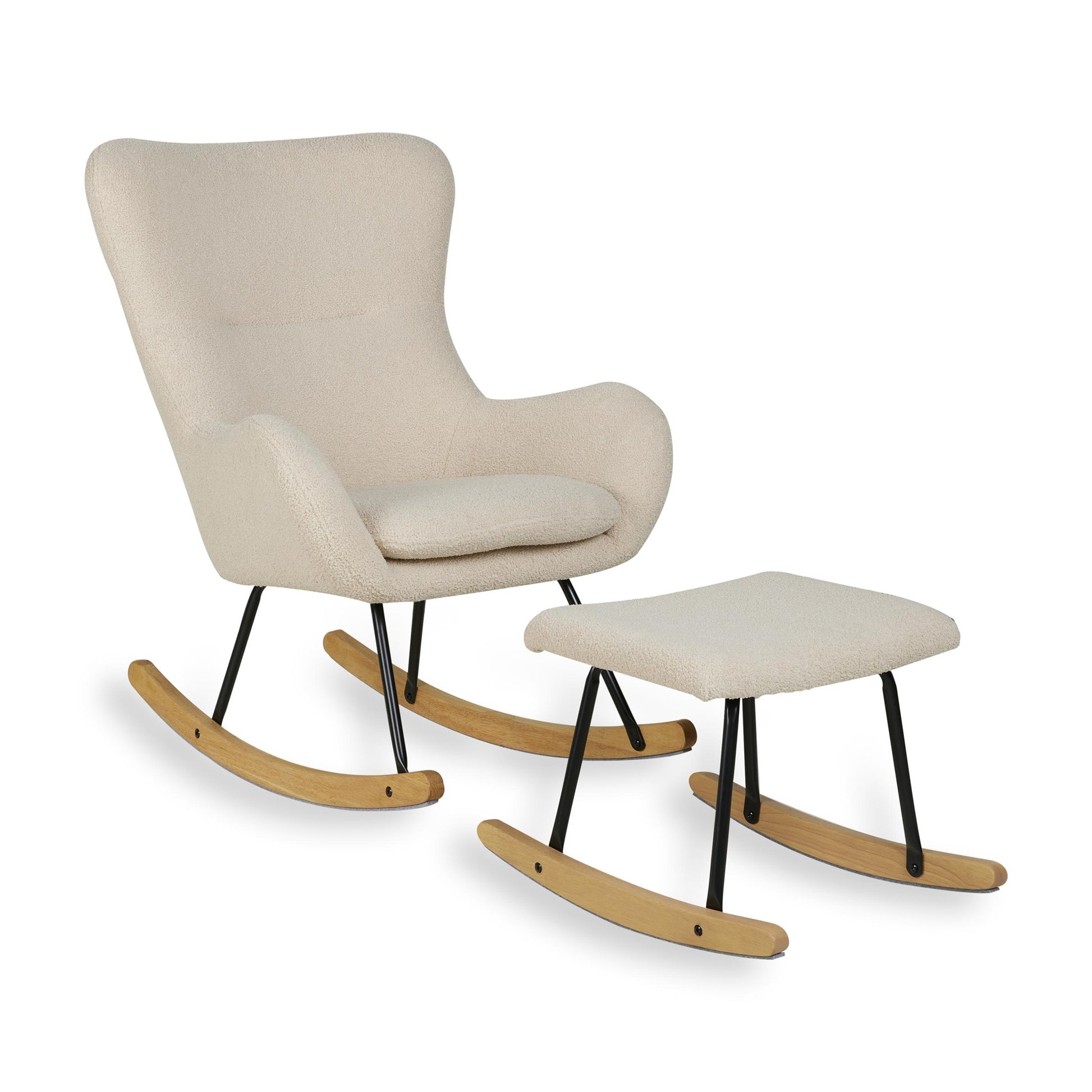 Quax Rocking Nursing Chair Basic - Bouclé/Sheep Beige