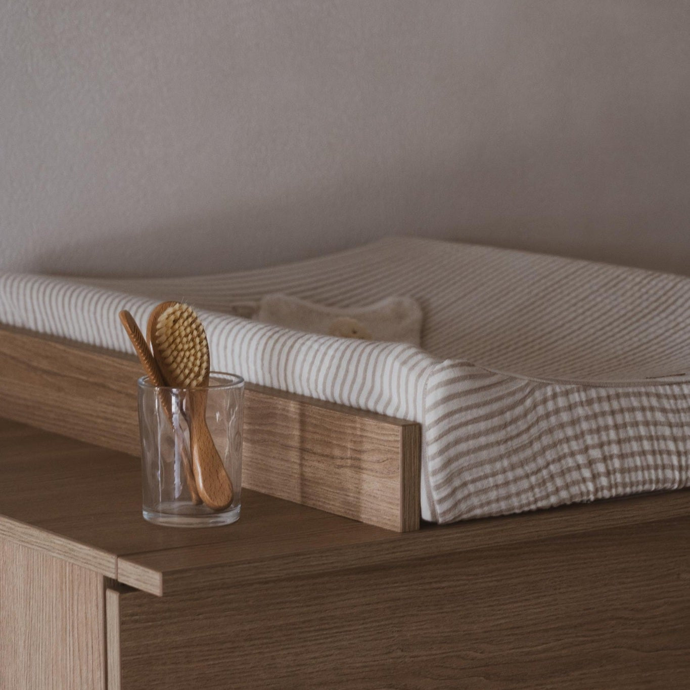 Quax Muslin Changing Mat Cover - Natural Collection - Stripes
