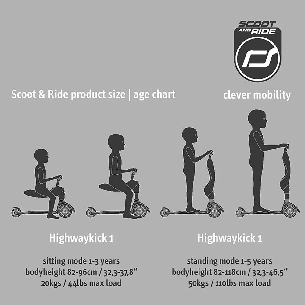 Scoot & Ride Highway Kick 1 Scooter - Steel