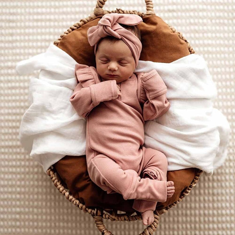 Snuggle Hunny Organic Baby Growsuit - Rose